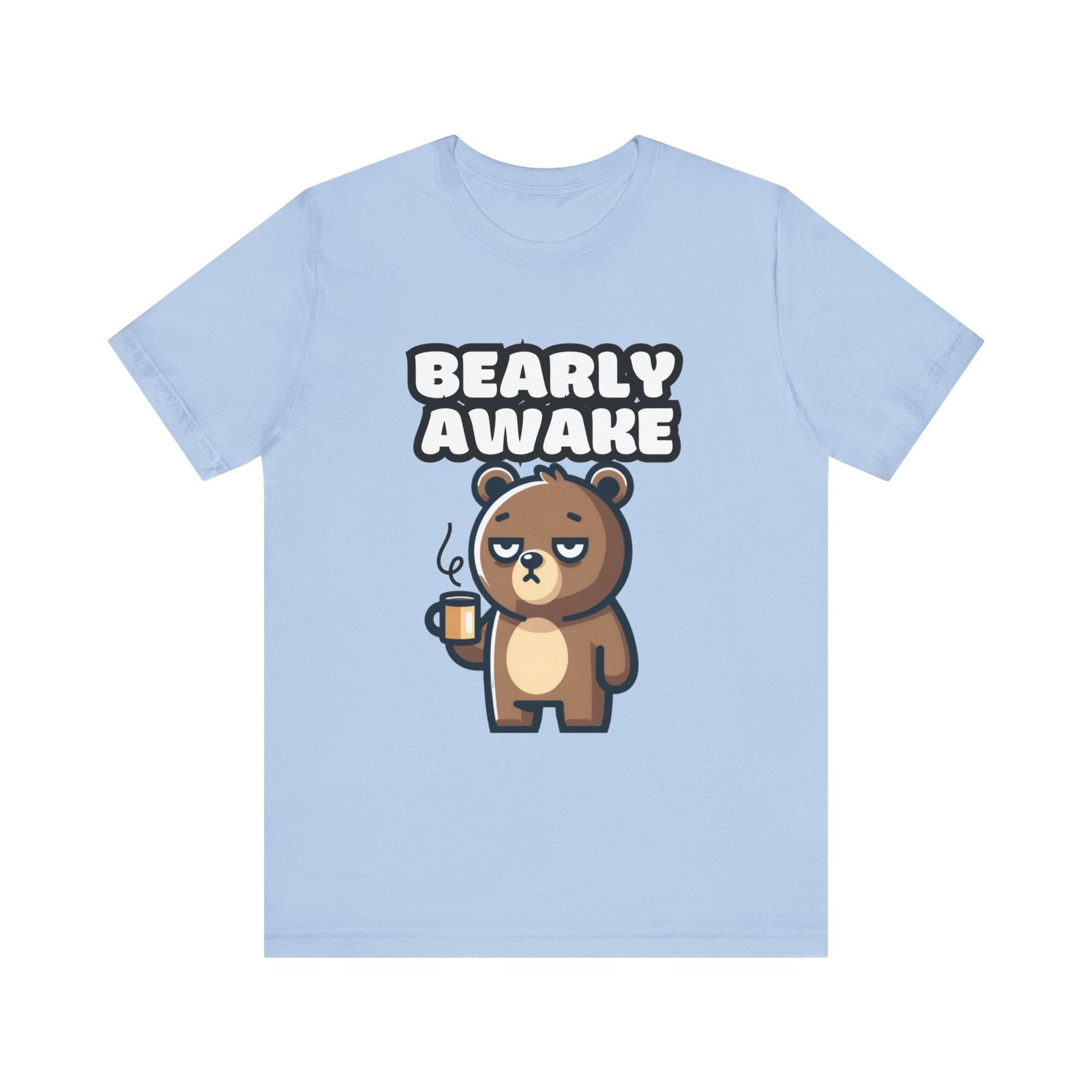 Bearly Awake - Bear T-shirt Baby Blue / S