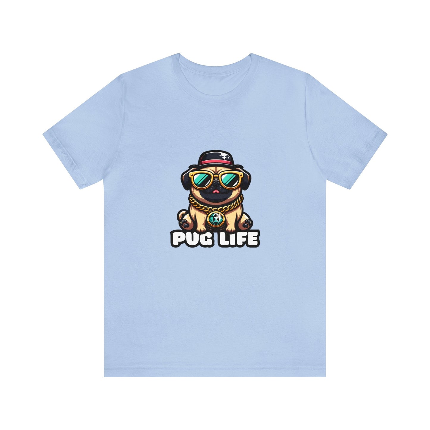 Pug Life - Pug T-shirt Baby Blue / S