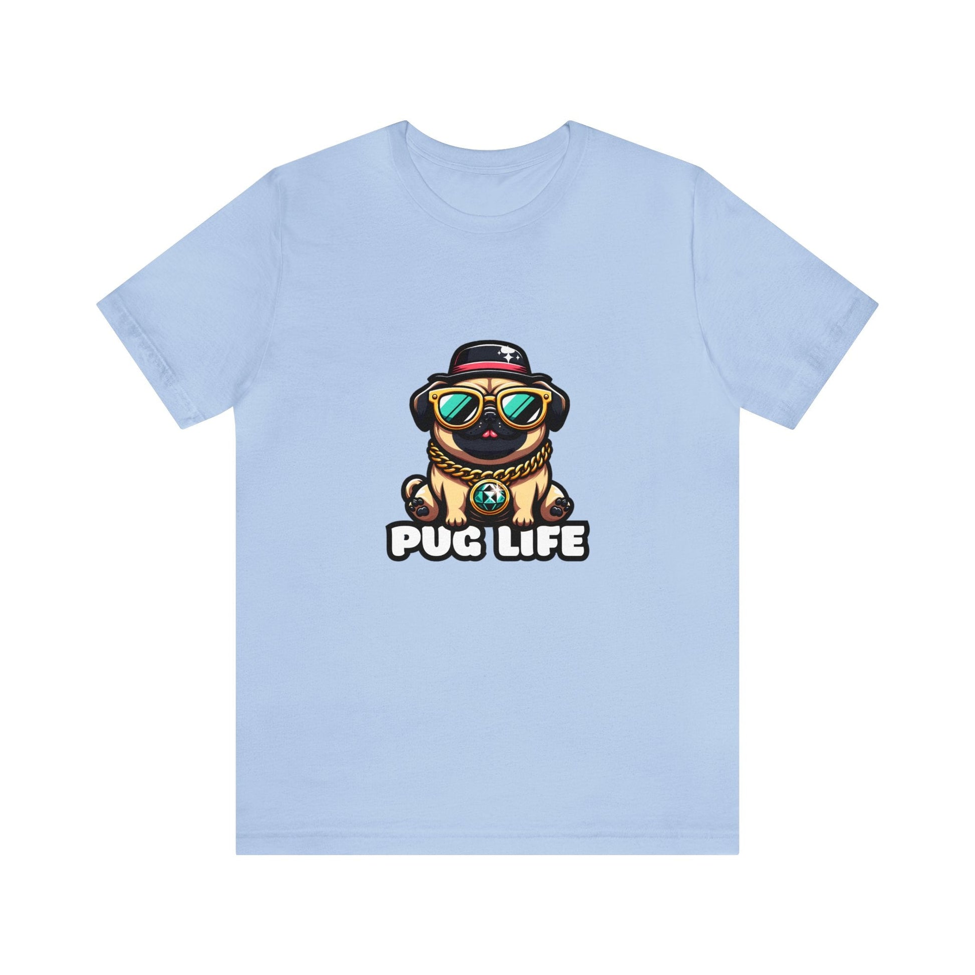 Pug Life - Pug T-shirt Baby Blue / S