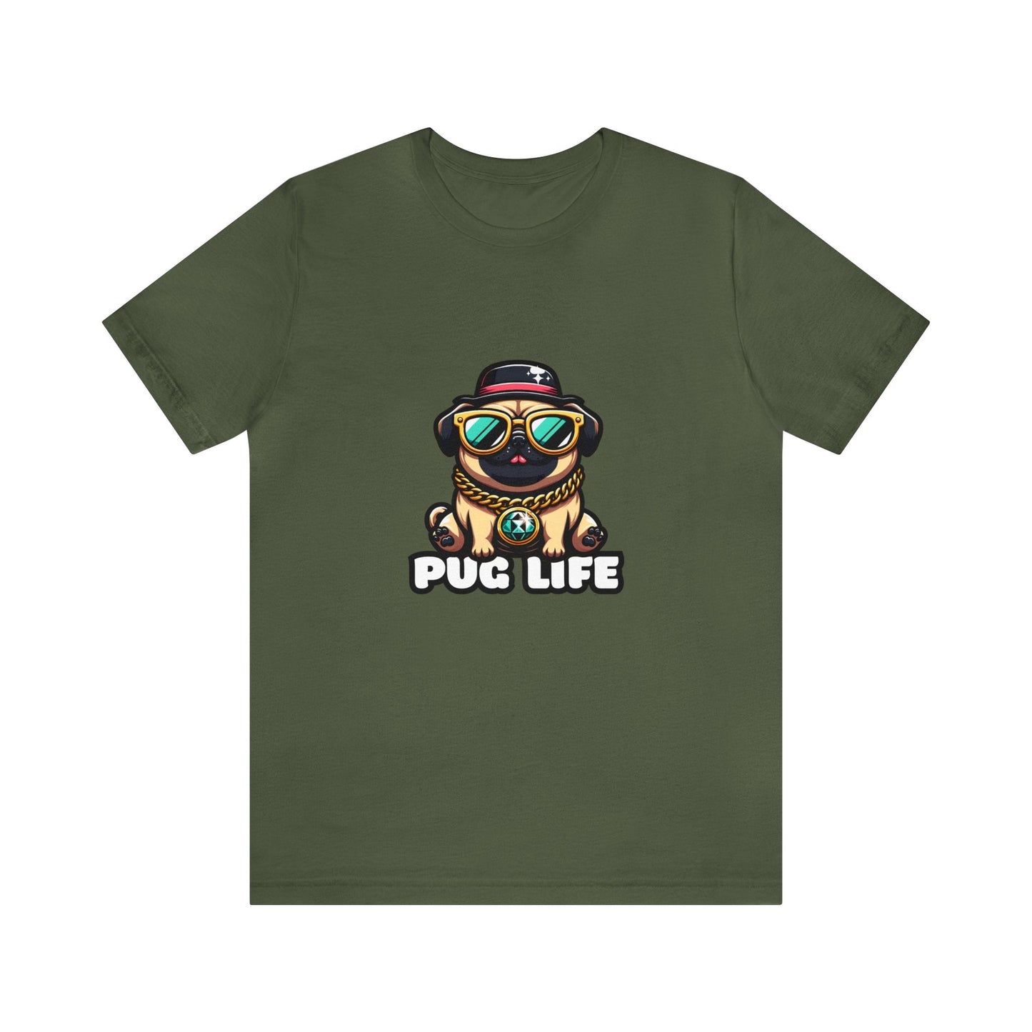 Pug Life - Pug T-shirt Military Green / XS