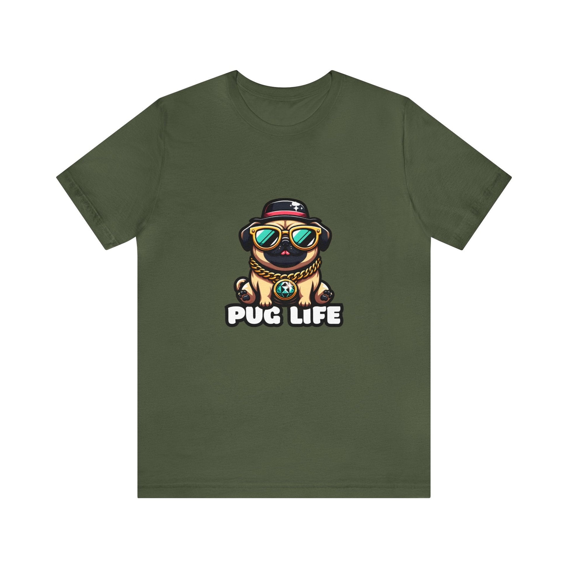 Pug Life - Pug T-shirt Military Green / XS