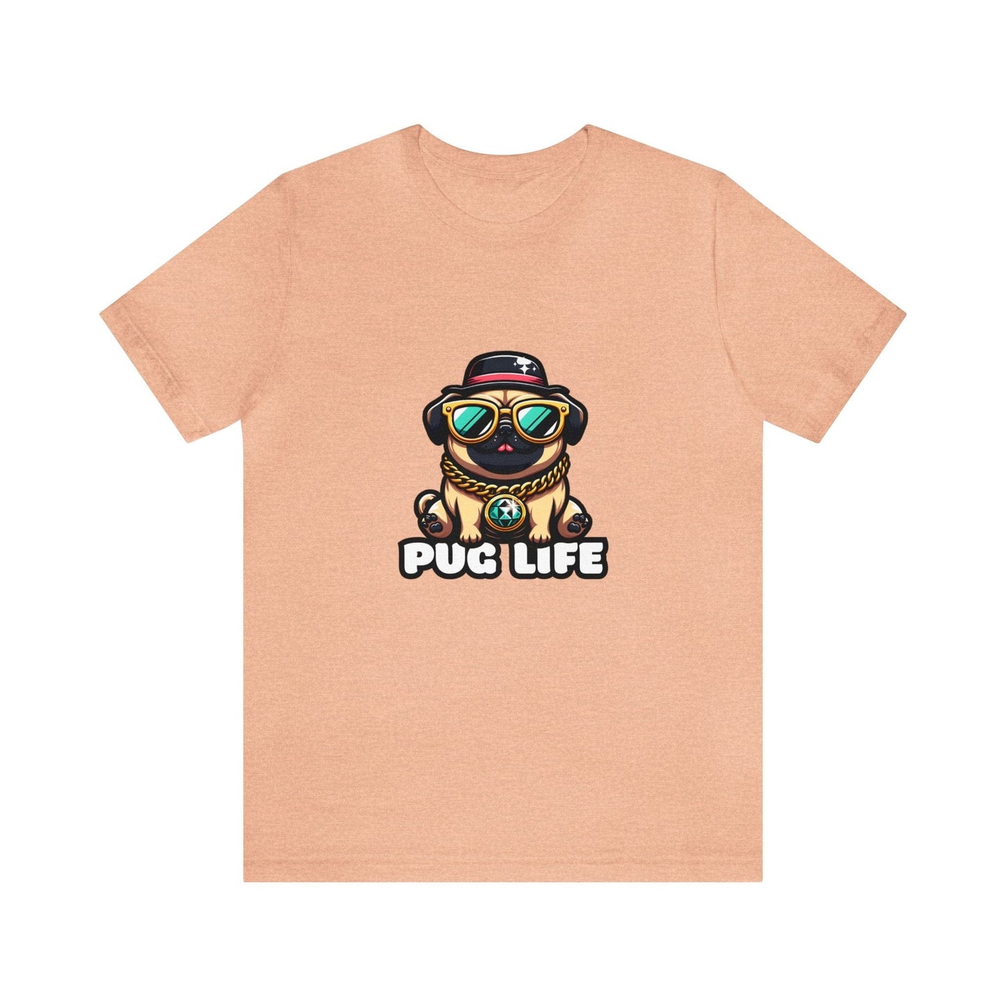Pug Life - Pug T-shirt Peach / S