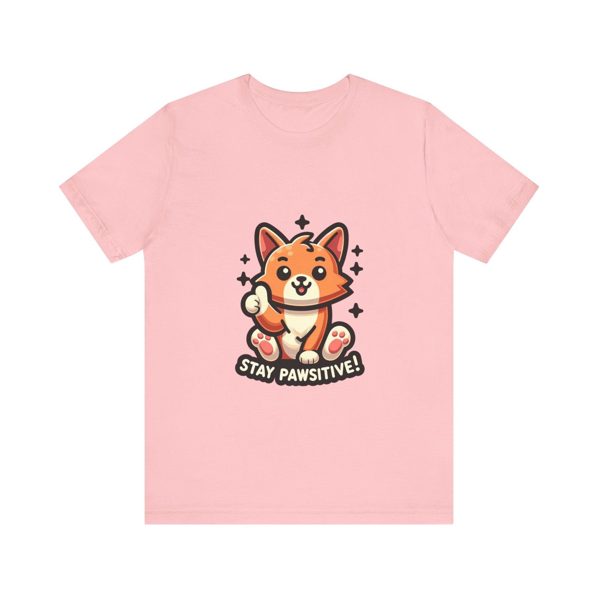 Stay Pawsitive - Cat T-shirt Pink / S