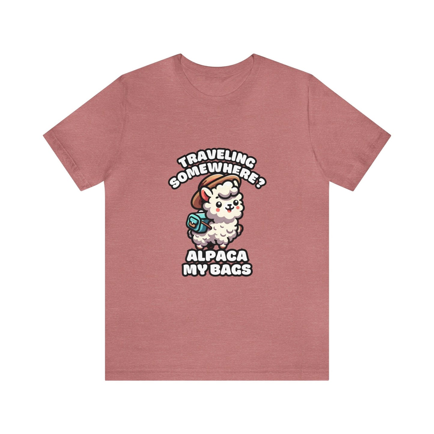 Traveling Somewhere? Alpaca My Bags - Alpaca T-shirt Heather Mauve / S