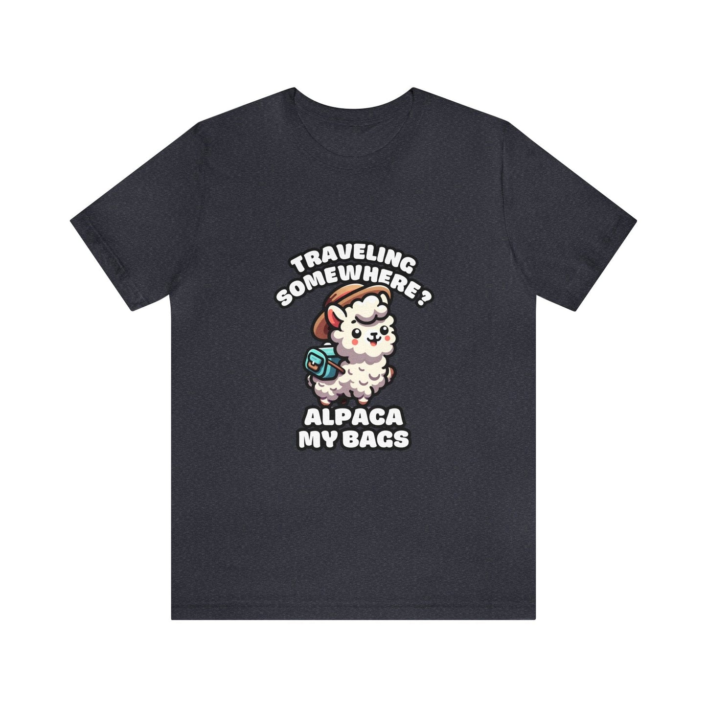 Traveling Somewhere? Alpaca My Bags - Alpaca T-shirt Heather Navy / XS
