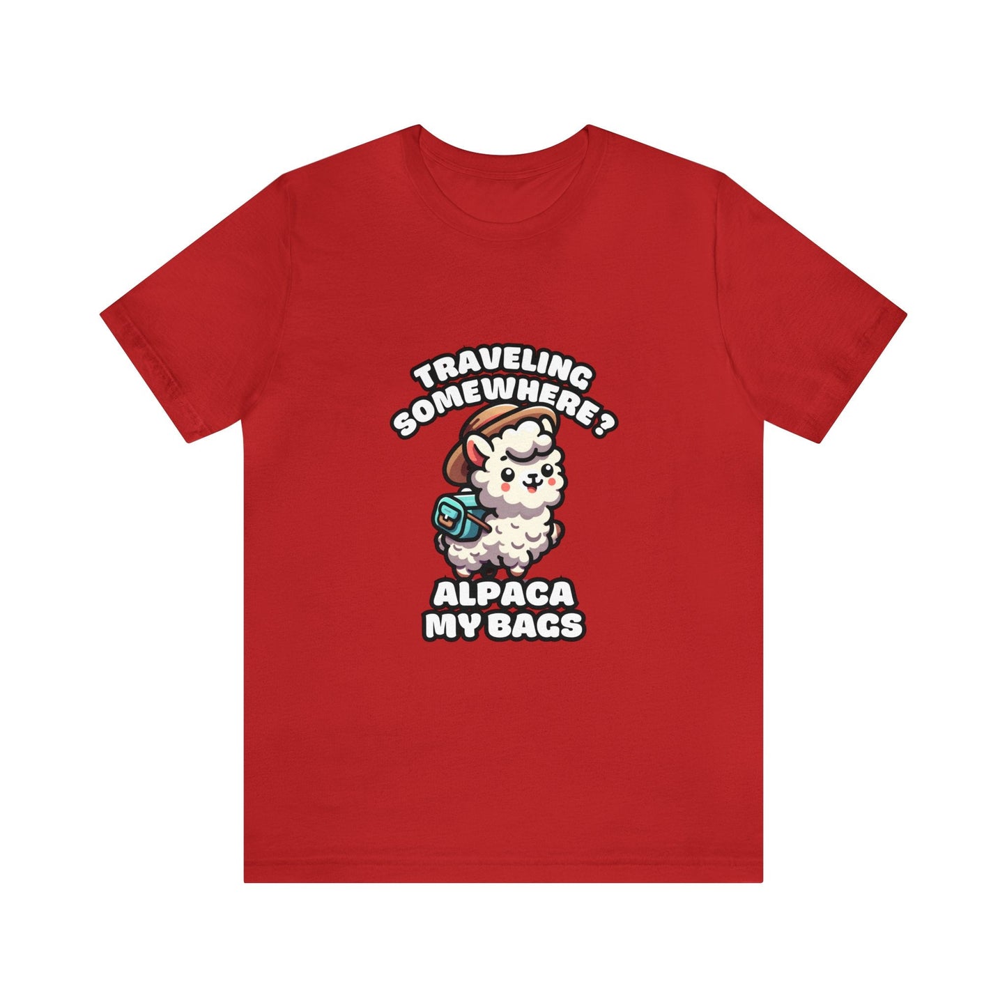Traveling Somewhere? Alpaca My Bags - Alpaca T-shirt Red / XS