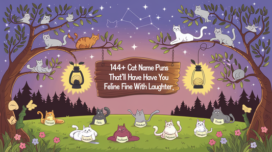 Featured image for 144+ Cat Name Puns That'll Have You Feline Fine with Laughter