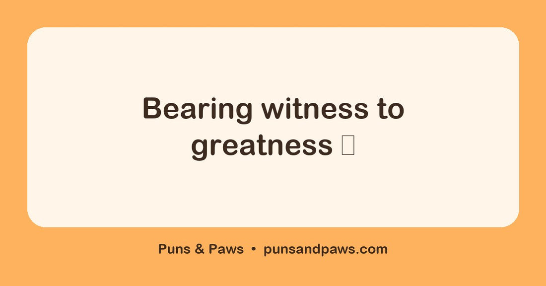 Chicago bears puns hero card by Puns & Paws: "Bearing witness to greatness 🐻"