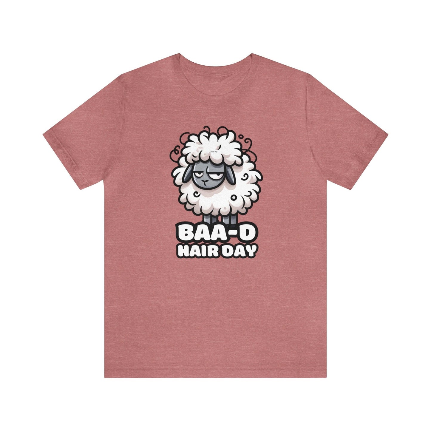 Baa-d Hair - Sheep T-shirt Heather Mauve / S
