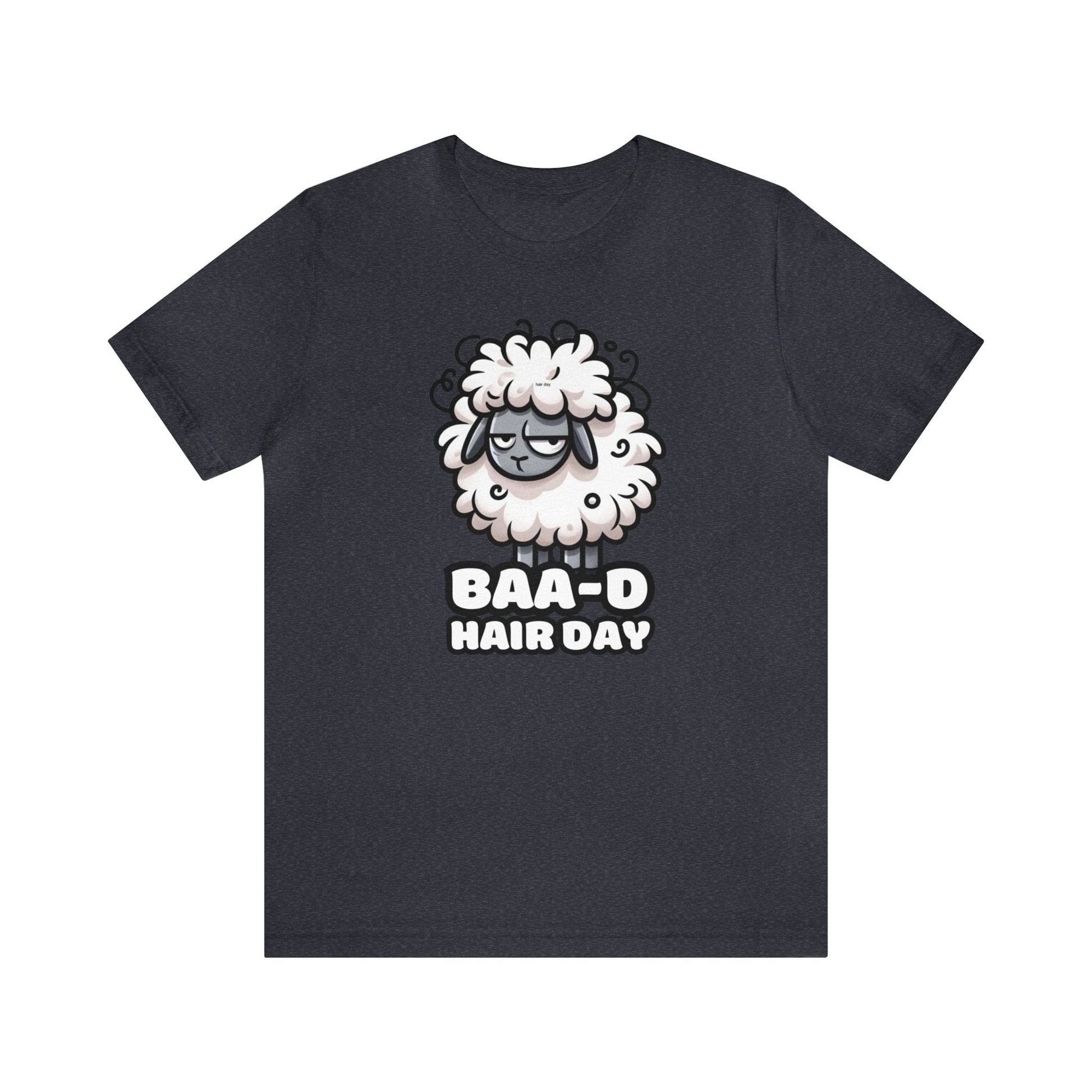 Baa-d Hair - Sheep T-shirt Heather Navy / S