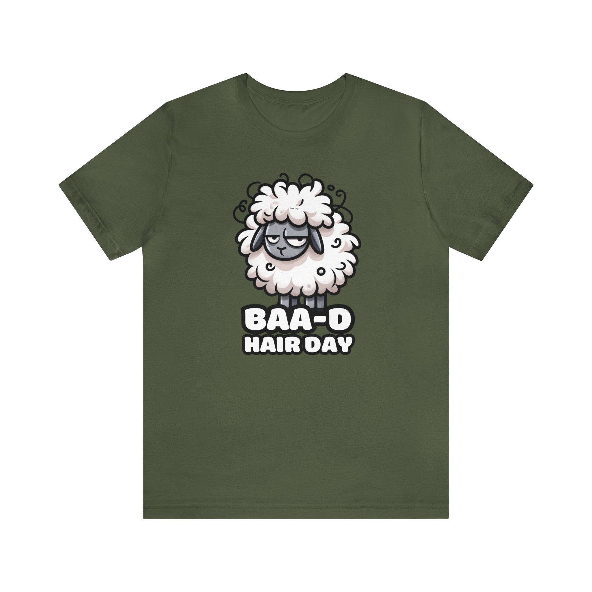 Baa-d Hair - Sheep T-shirt Military Green / S