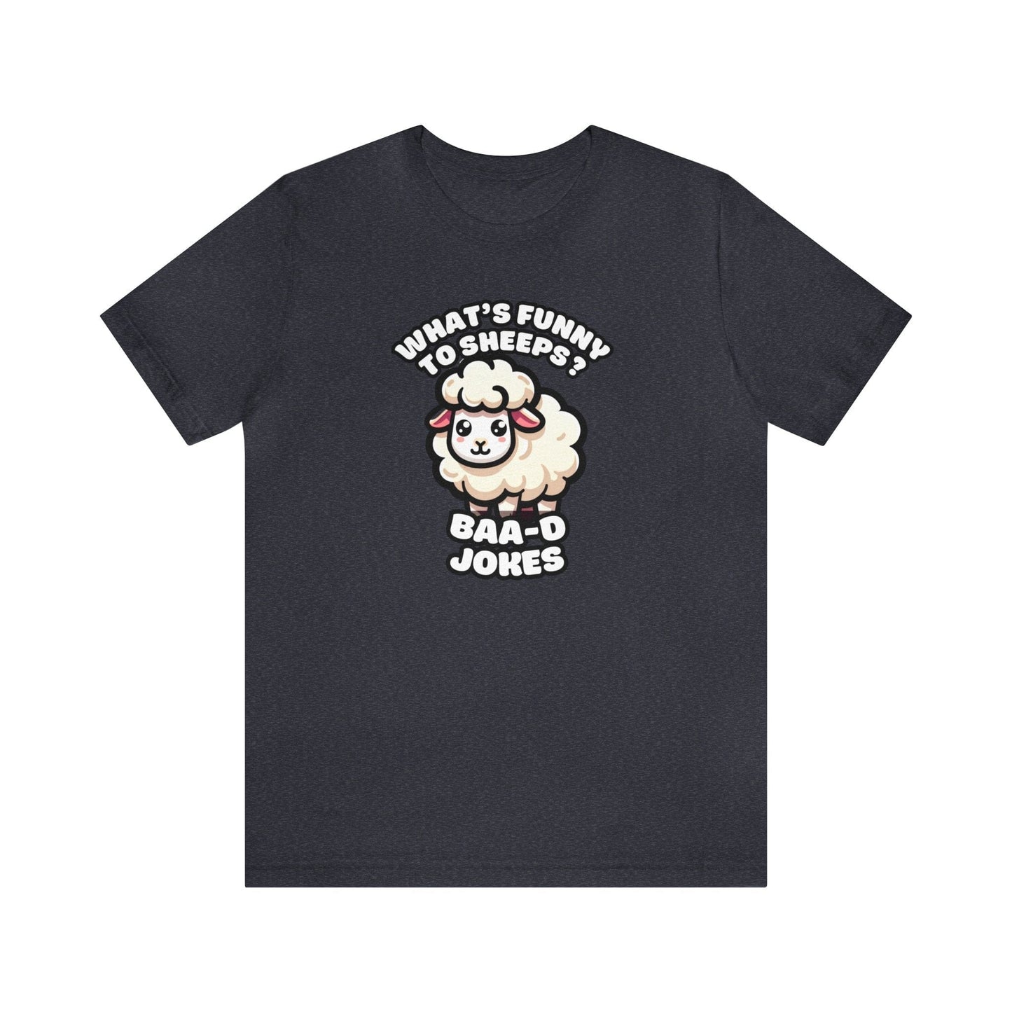Baa-d Jokes - Sheep T-shirt Ash Black / S