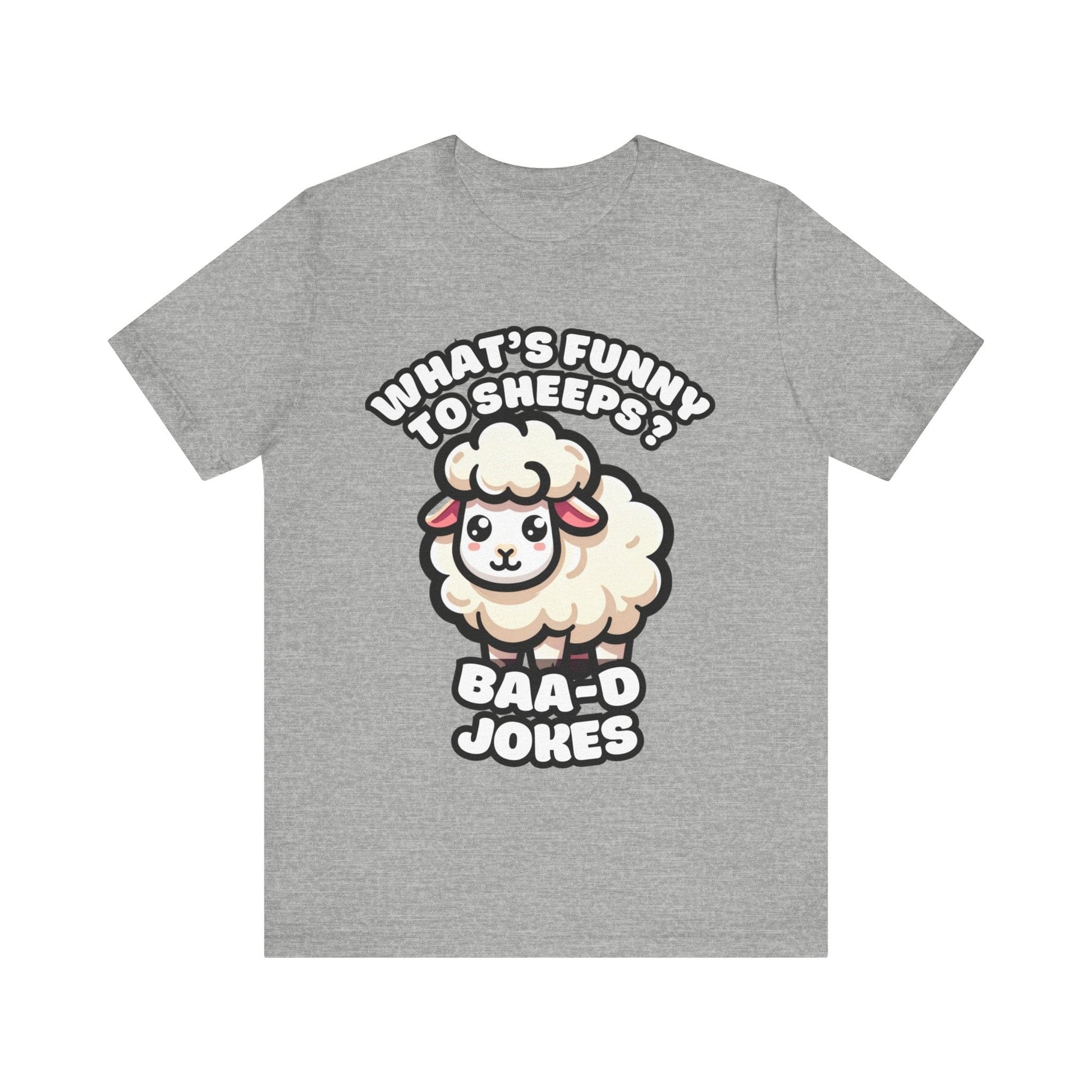 Baa-d Jokes - Sheep T-shirt Athletic Heather / S