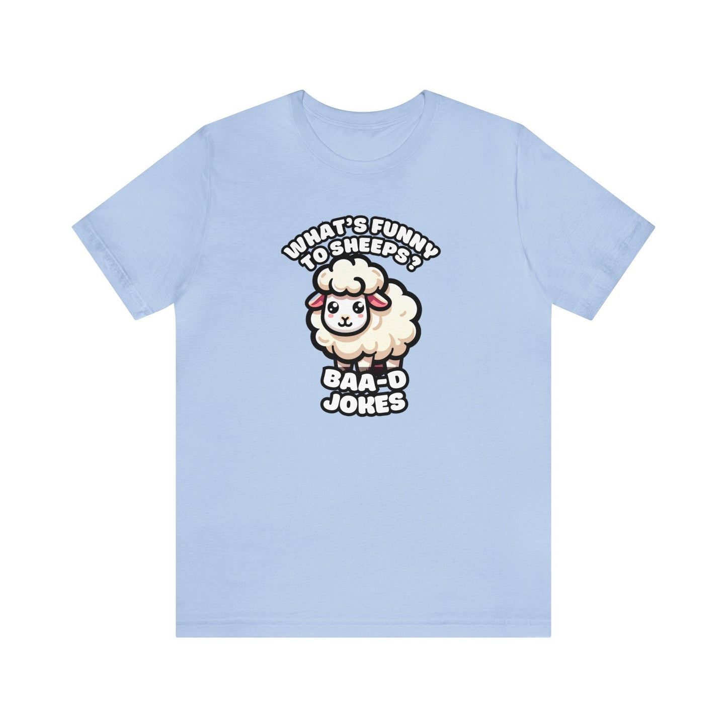 Baa-d Jokes - Sheep T-shirt Baby Blue / S
