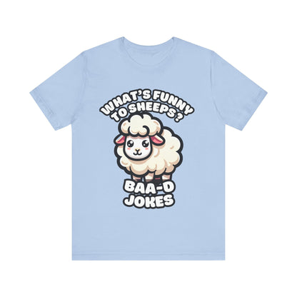 Baa-d Jokes - Sheep T-shirt Baby Blue / S