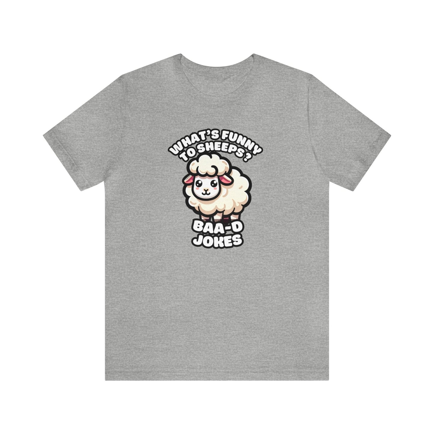 Baa-d Jokes - Sheep T-shirt Gray / S