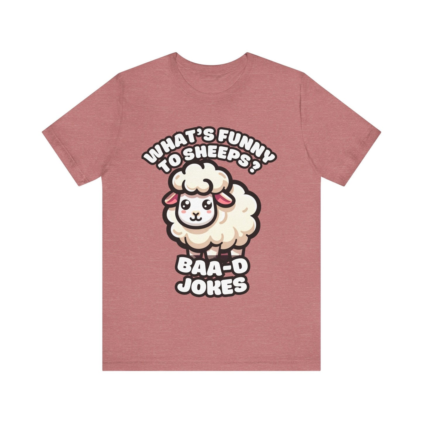 Baa-d Jokes - Sheep T-shirt Heather Mauve / S