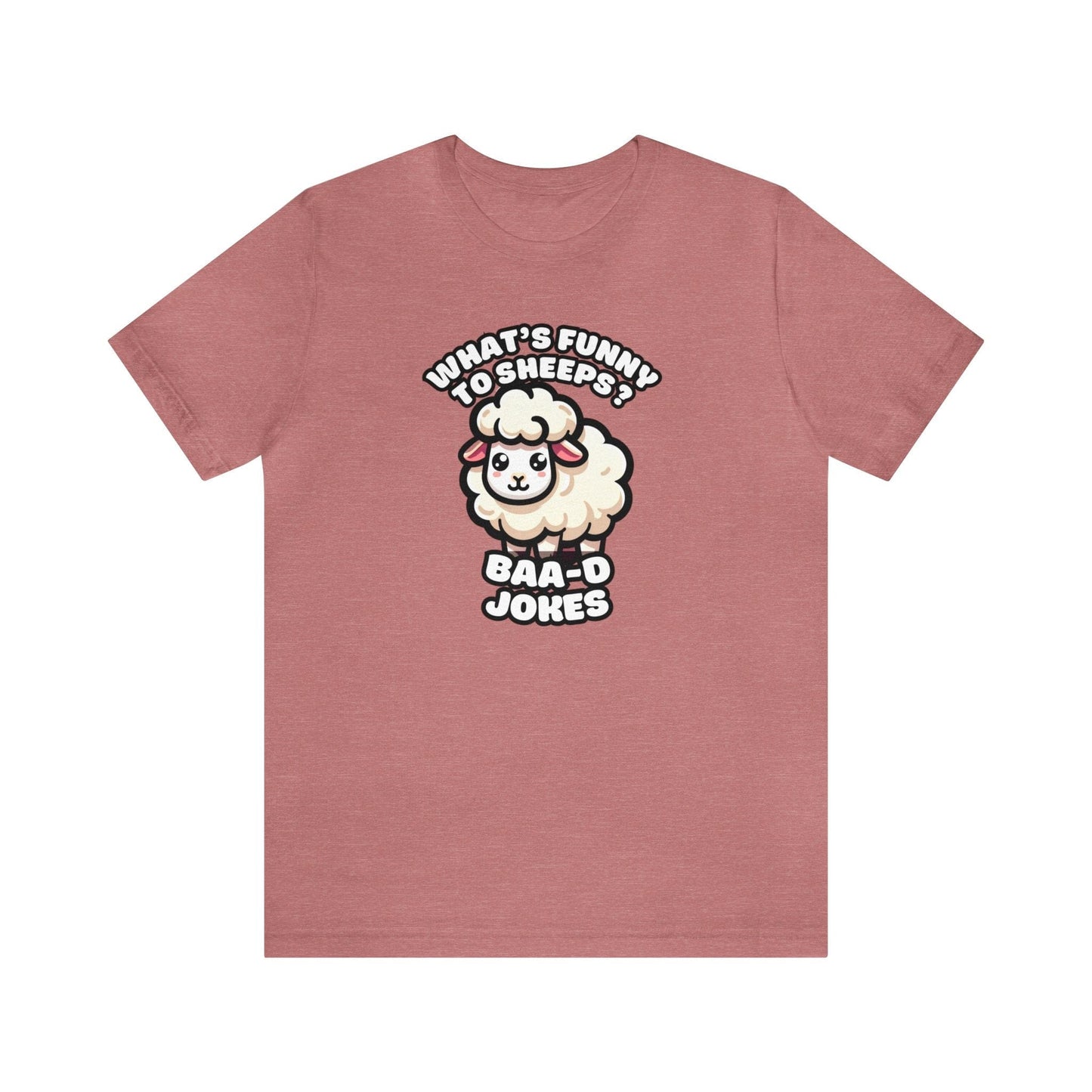 Baa-d Jokes - Sheep T-shirt Mauve / S
