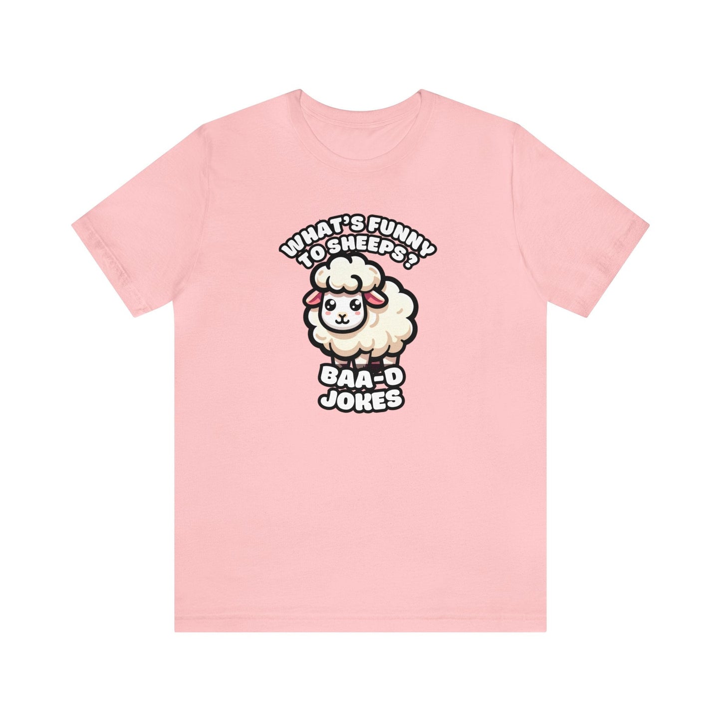 Baa-d Jokes - Sheep T-shirt Pink / S
