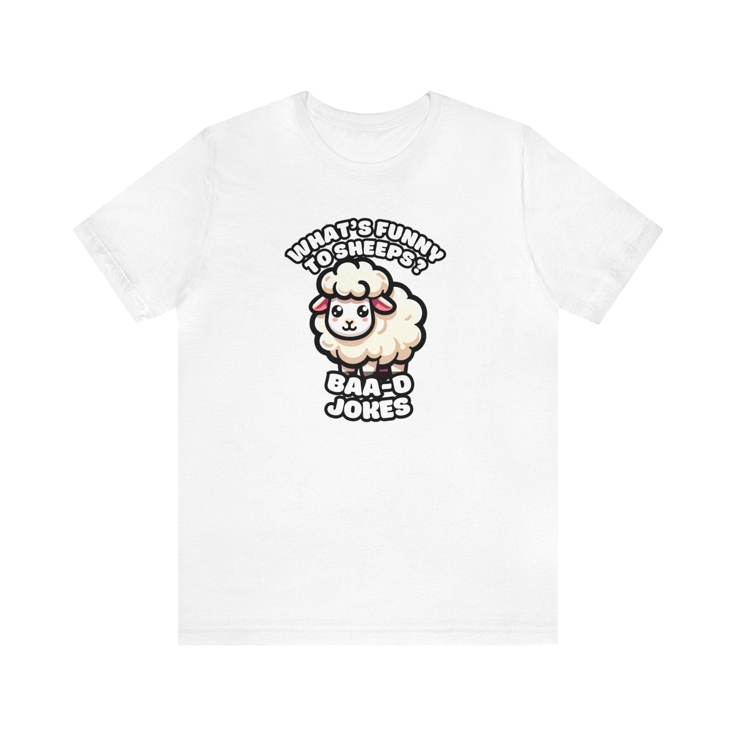 Baa-d Jokes - Sheep T-shirt White / S