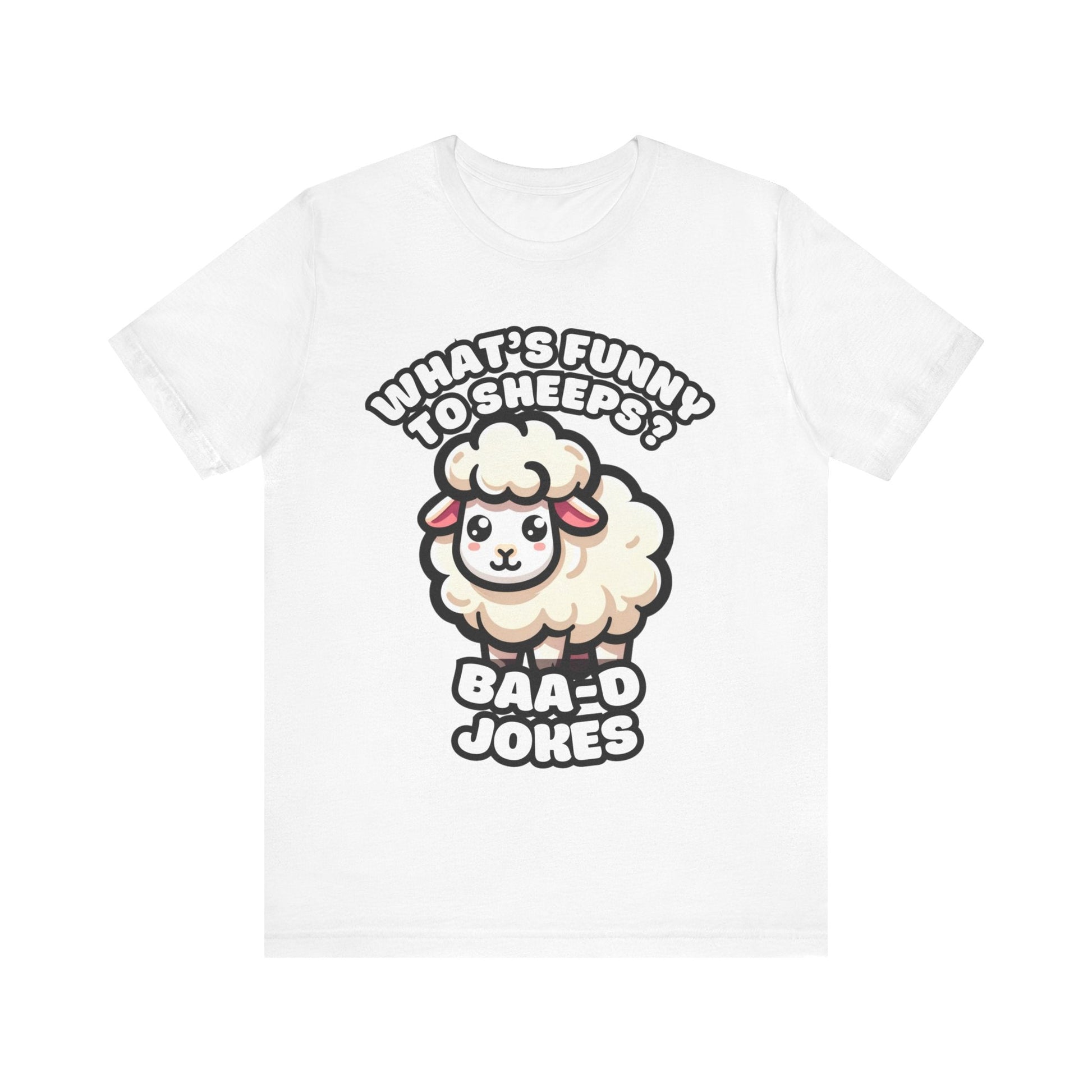 Baa-d Jokes - Sheep T-shirt White / S