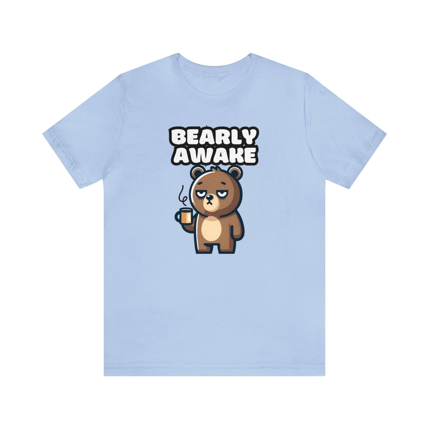 Bearly Awake - Bear T-shirt Baby Blue / S