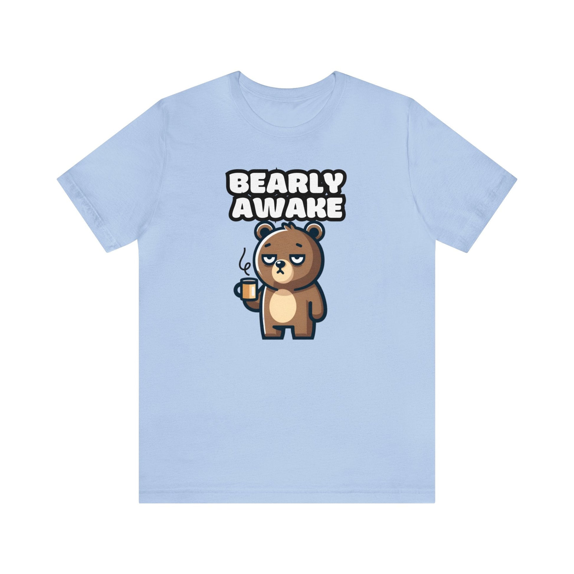 Bearly Awake - Bear T-shirt Baby Blue / S