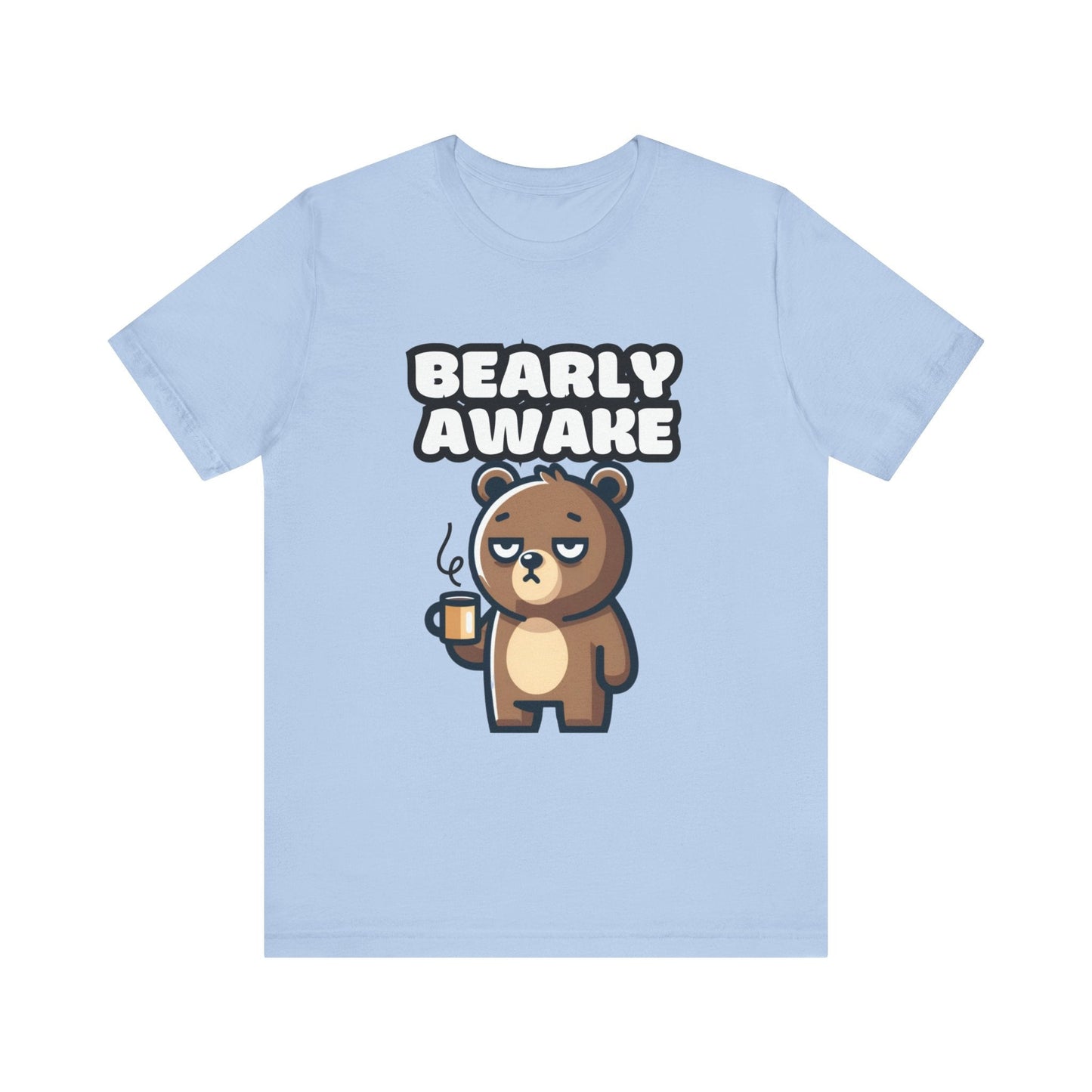 Bearly Awake - Bear T-shirt Baby Blue / S