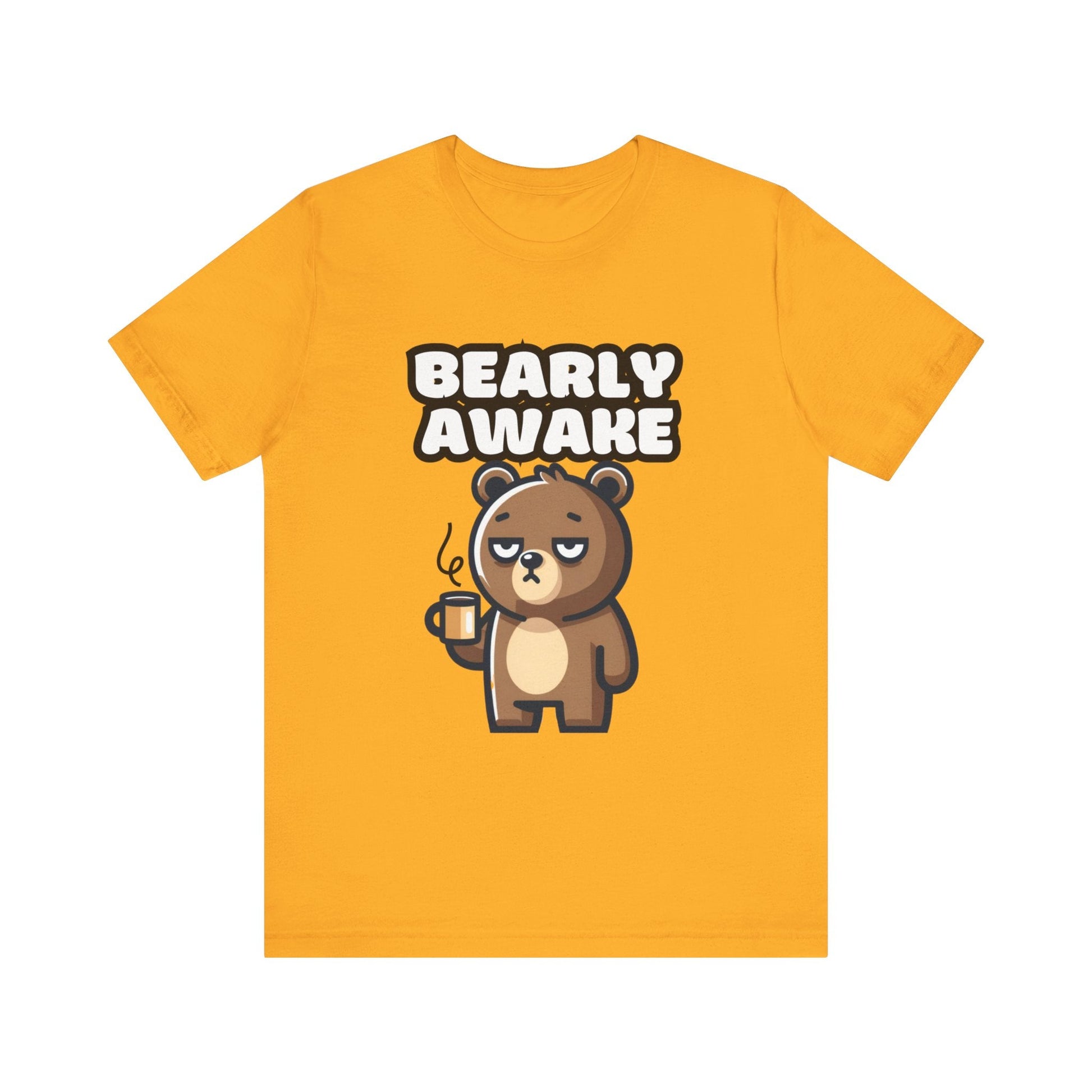 Bearly Awake - Bear T-shirt Gold / S