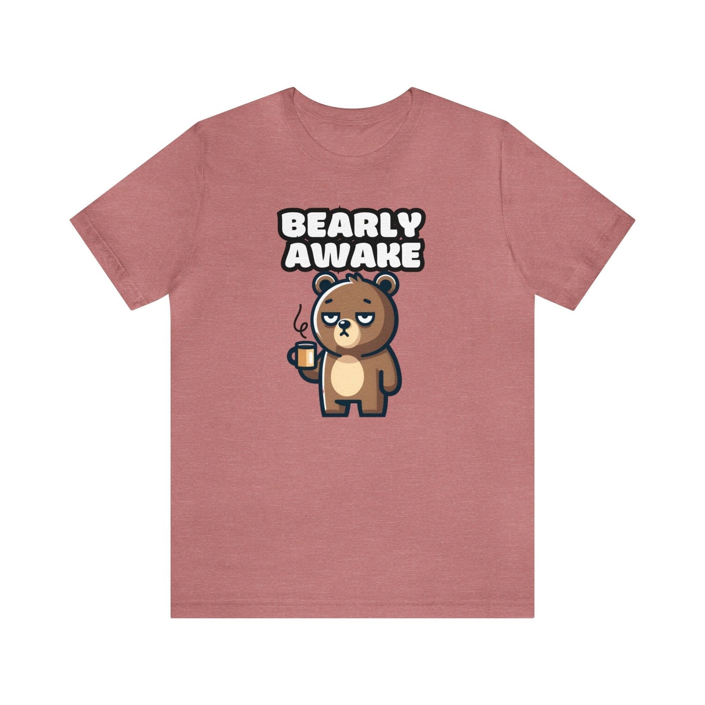 Bearly Awake - Bear T-shirt Heather Mauve / S