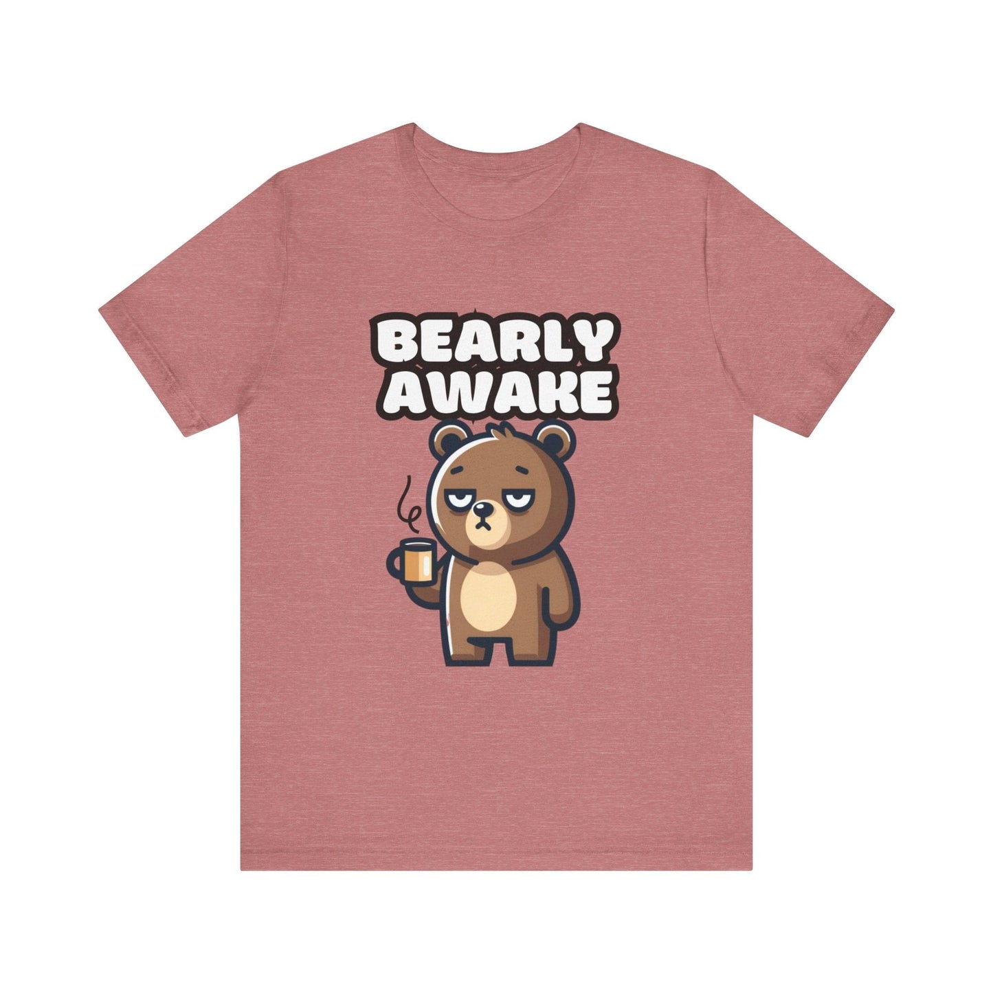 Bearly Awake - Bear T-shirt Heather Mauve / S