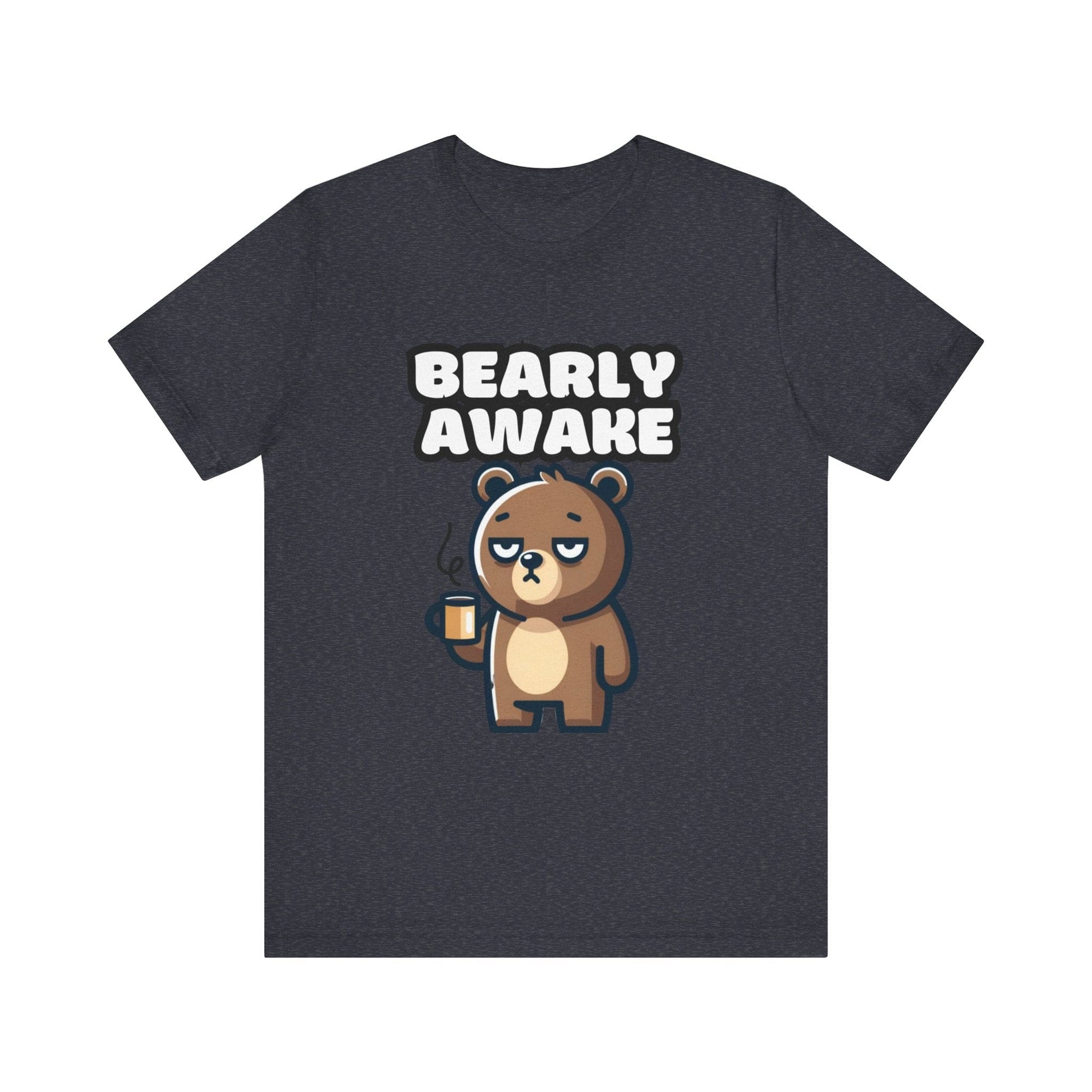 Bearly Awake - Bear T-shirt Heather Navy / S