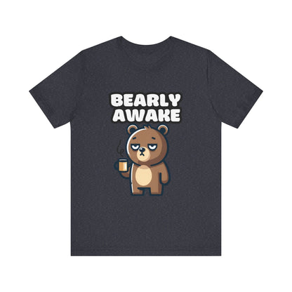 Bearly Awake - Bear T-shirt Heather Navy / S