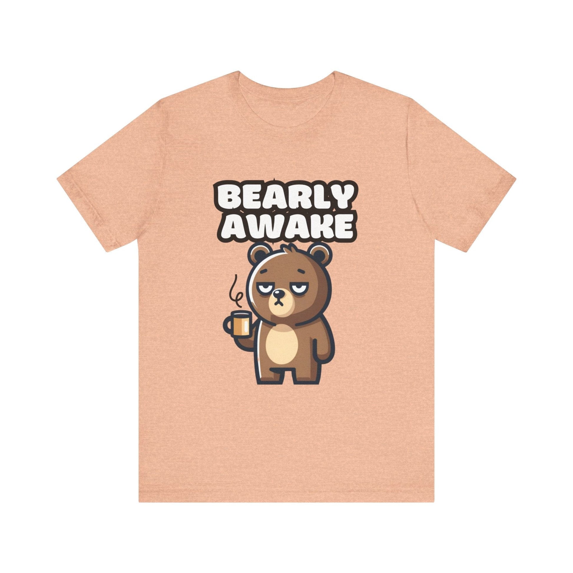 Bearly Awake - Bear T-shirt Heather Peach / S