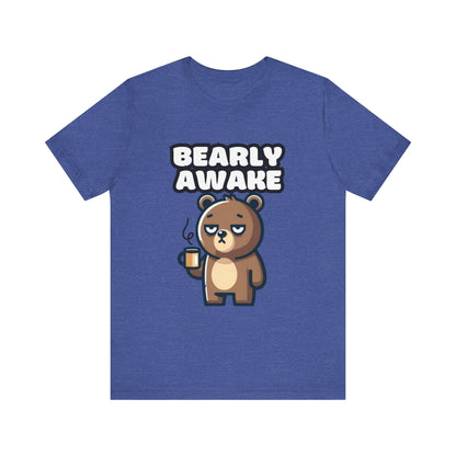 Bearly Awake - Bear T-shirt Heather True Royal / S