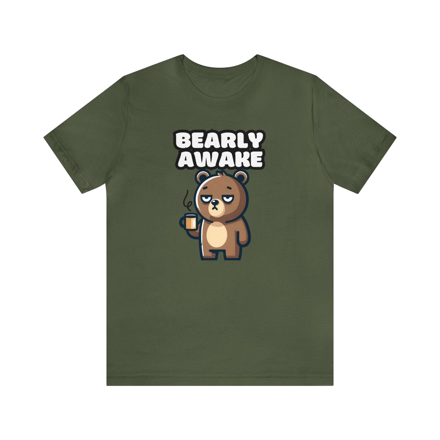 Bearly Awake - Bear T-shirt Military Green / S
