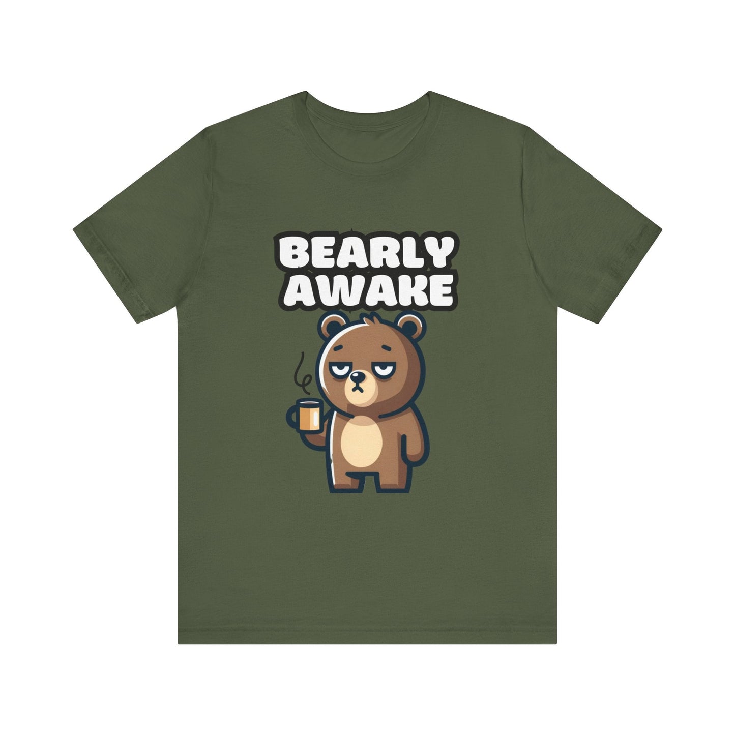 Bearly Awake - Bear T-shirt Military Green / S