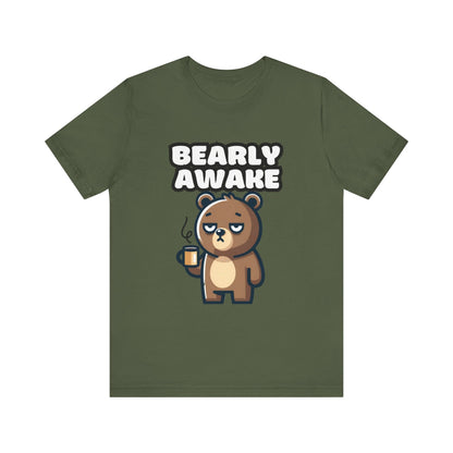 Bearly Awake - Bear T-shirt Military Green / S