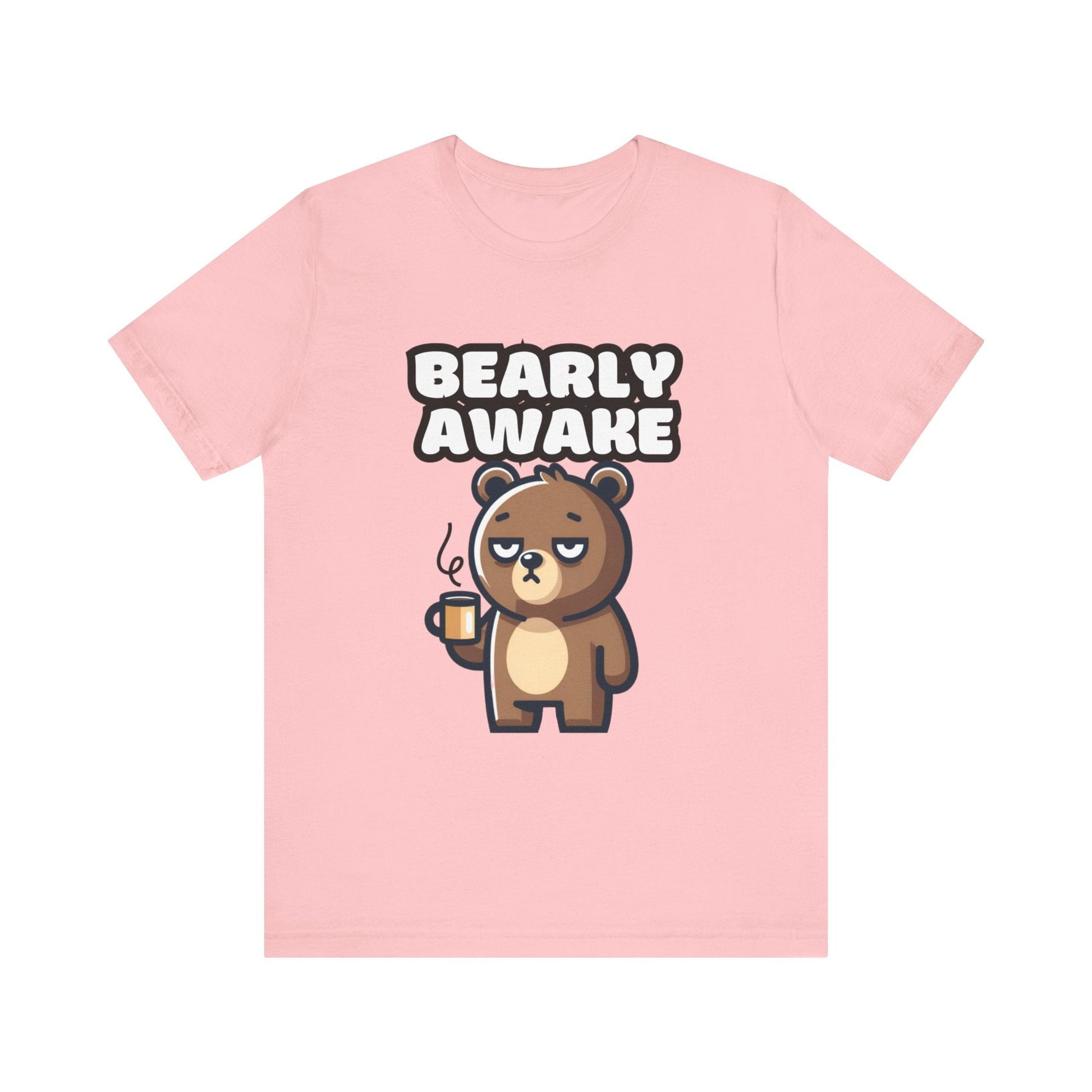 Bearly Awake - Bear T-shirt Pink / S