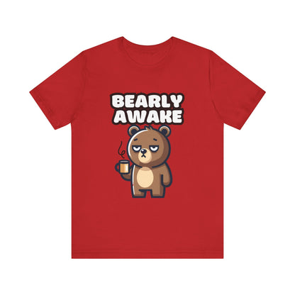 Bearly Awake - Bear T-shirt Red / S