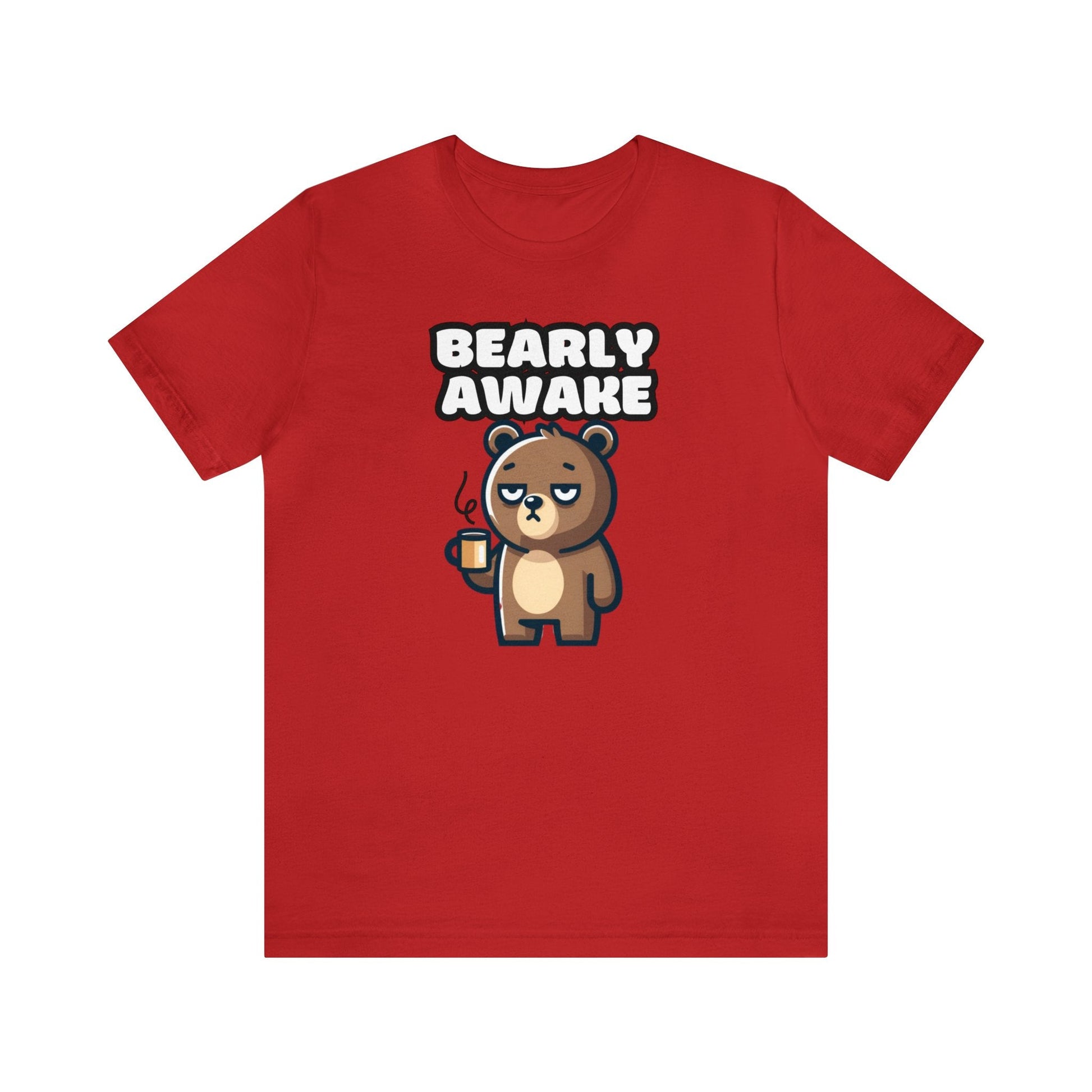 Bearly Awake - Bear T-shirt Red / XS
