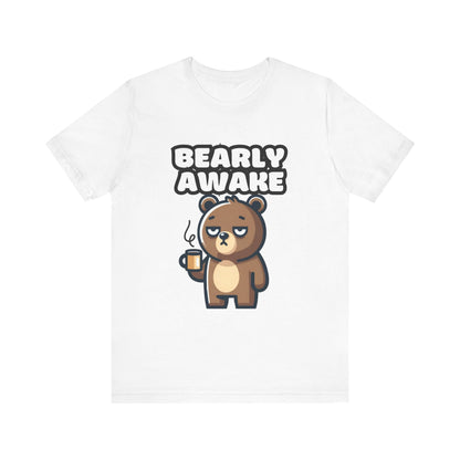 Bearly Awake - Bear T-shirt White / S