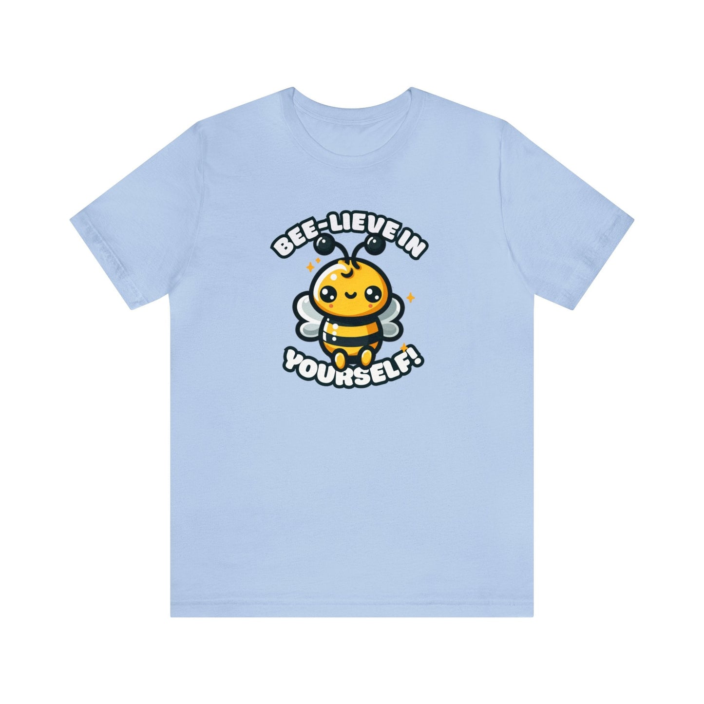Bee-lieve In Yourself Bee T-shirt Baby Blue / S