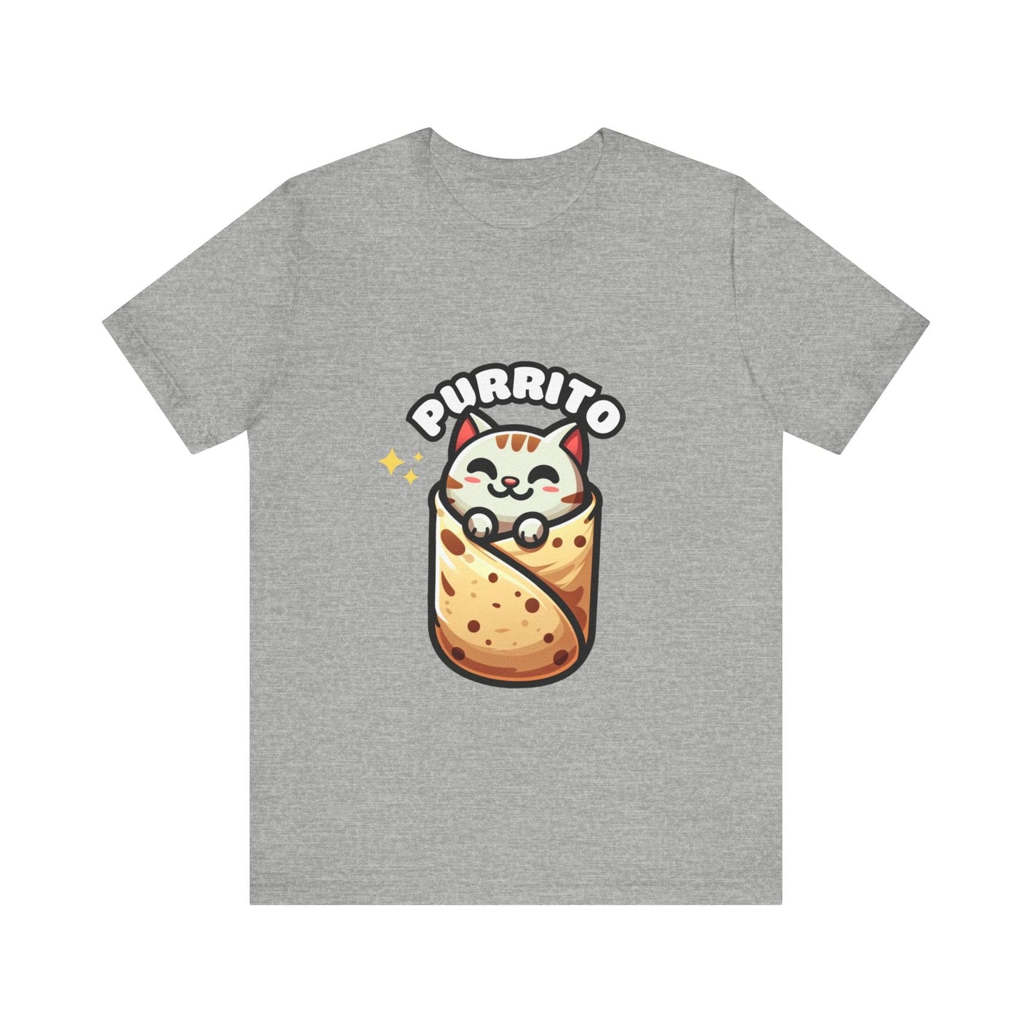 Cutie Cat Burrito - Burrito T-shirt Athletic Heather / S