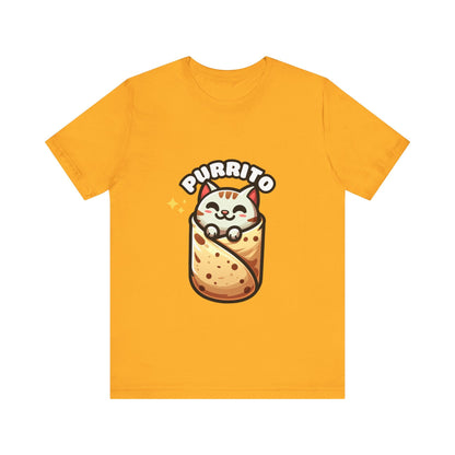 Cutie Cat Burrito - Burrito T-shirt Gold / S