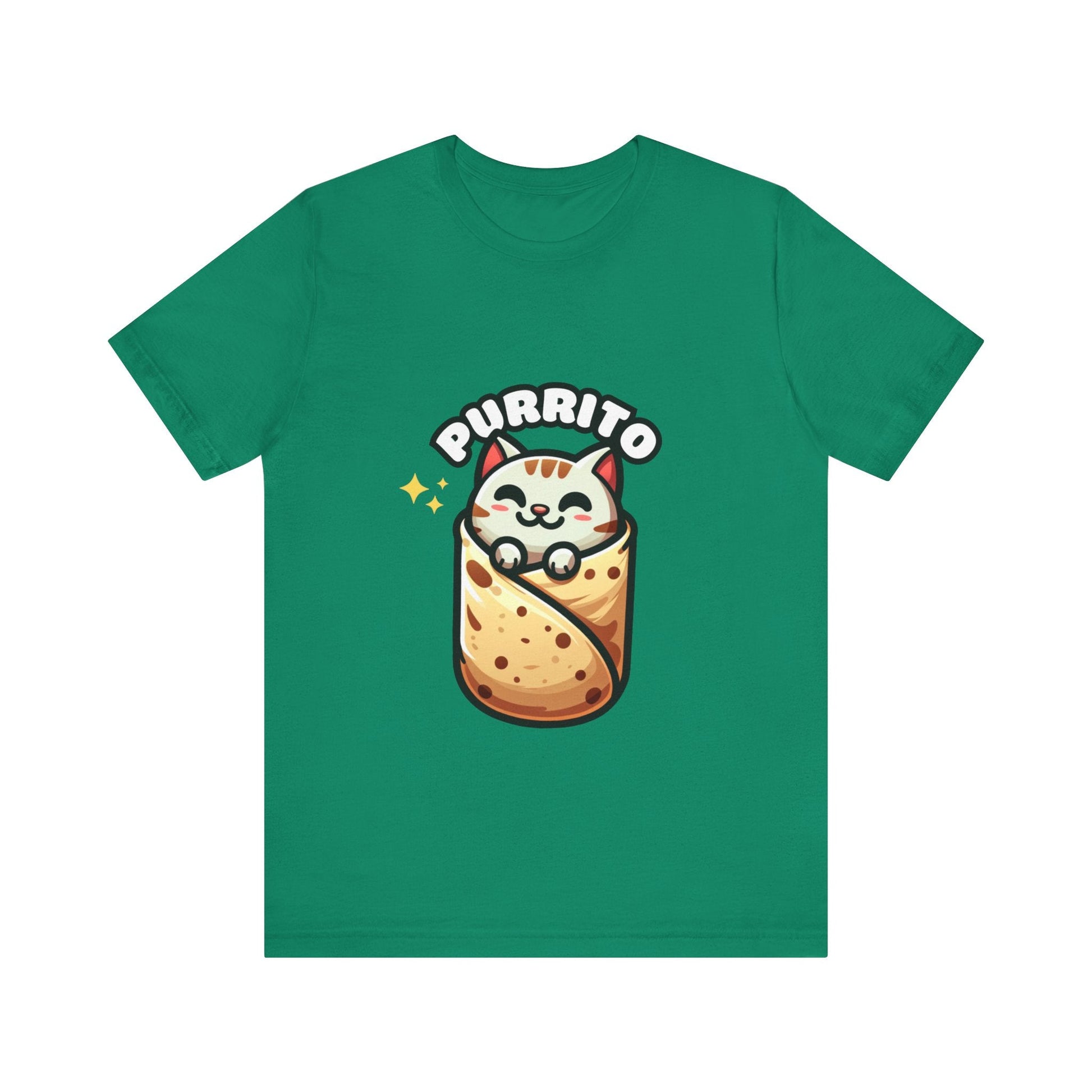 Cutie Cat Burrito - Burrito T-shirt Kelly / S