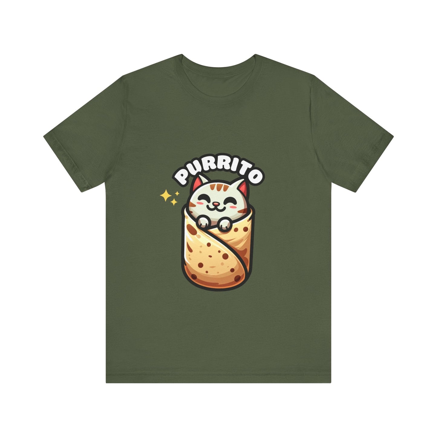 Cutie Cat Burrito - Burrito T-shirt Military Green / S