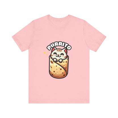 Cutie Cat Burrito - Burrito T-shirt Pink / S