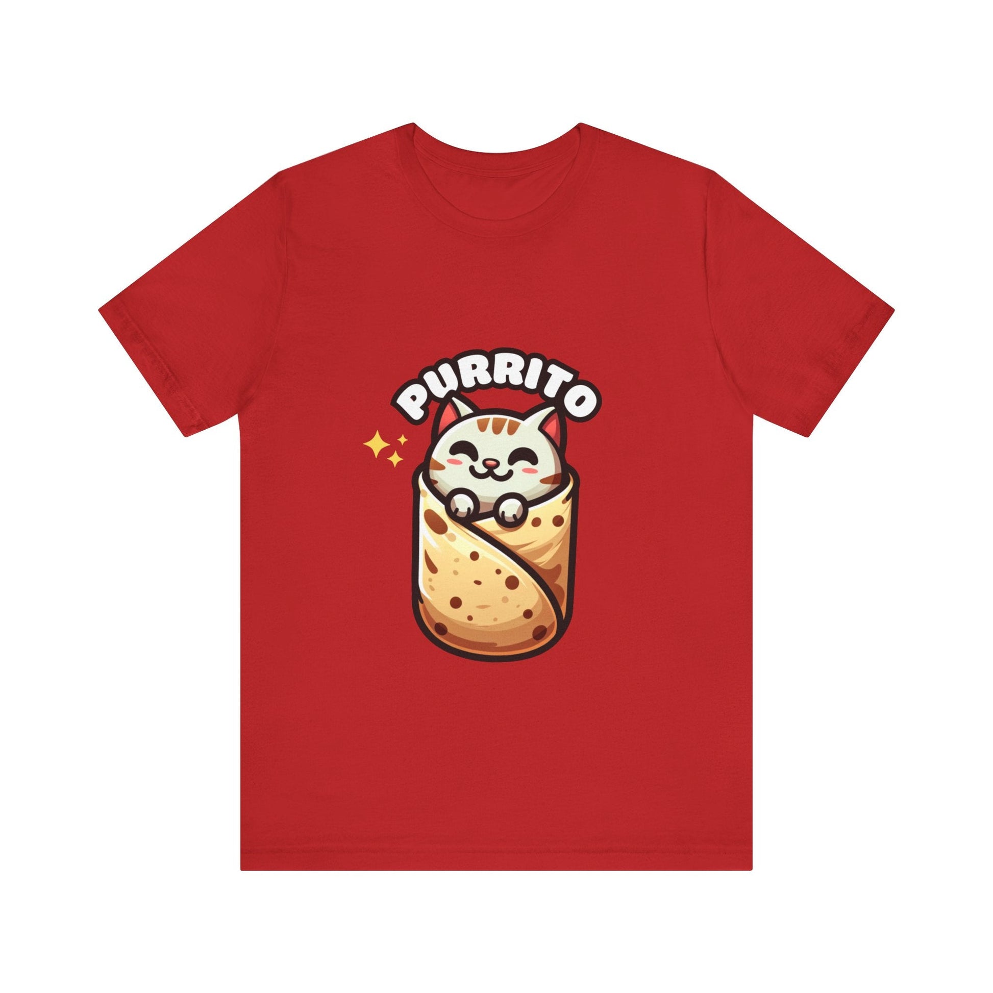 Cutie Cat Burrito - Burrito T-shirt Red / S