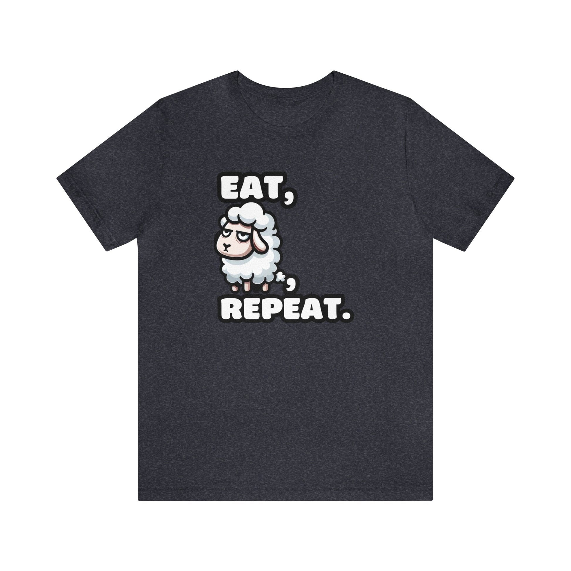 Eat, Sheep, Repeat - Sheep T-shirt Ash Black / S